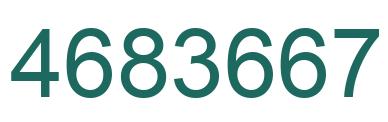 Number 4683667 green image