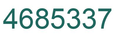 Number 4685337 green image