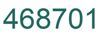 Number 468701 green image