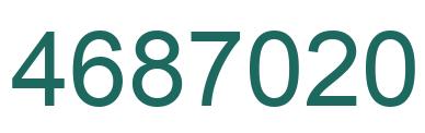 Number 4687020 green image