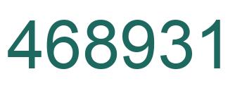 Number 468931 green image