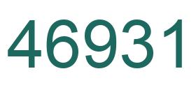 Number 46931 green image