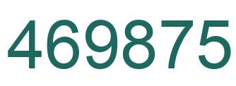 Number 469875 green image