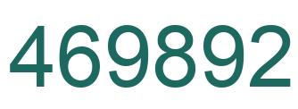 Number 469892 green image