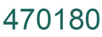 Number 470180 green image