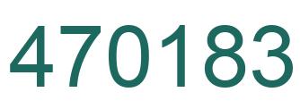Number 470183 green image
