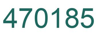 Number 470185 green image