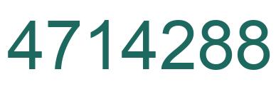 Number 4714288 green image