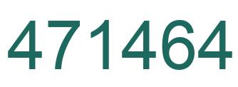 Number 471464 green image
