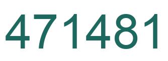Number 471481 green image