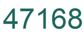 Number 47168 green image