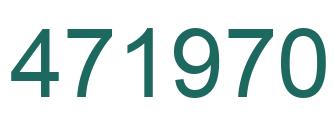 Number 471970 green image