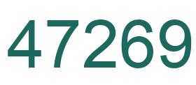 Number 47269 green image