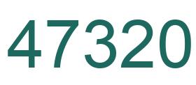 Number 47320 green image