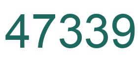 Number 47339 green image
