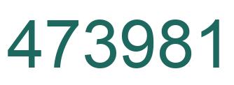 Número 473981 imagen verde