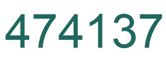 Número 474137 imagen verde