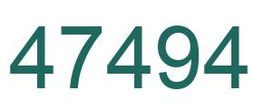 Number 47494 green image