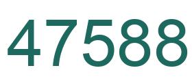 Number 47588 green image