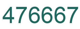 Number 476667 green image