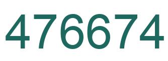 Number 476674 green image
