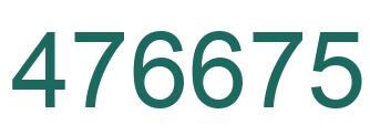 Number 476675 green image