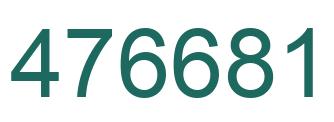 Number 476681 green image