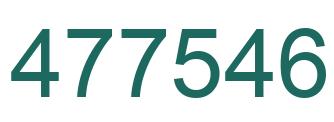 Number 477546 green image