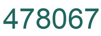 Number 478067 green image