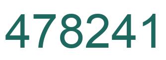 Number 478241 green image