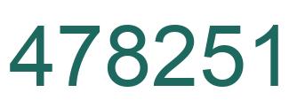 Number 478251 green image
