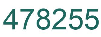 Number 478255 green image