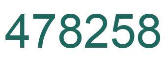 Number 478258 green image