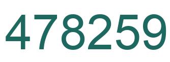 Number 478259 green image
