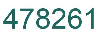 Number 478261 green image