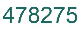 Number 478275 green image