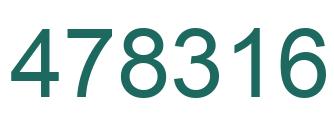Number 478316 green image