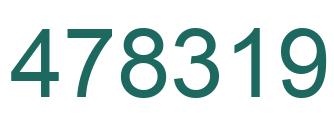 Number 478319 green image