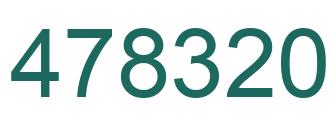 Number 478320 green image