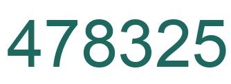 Number 478325 green image