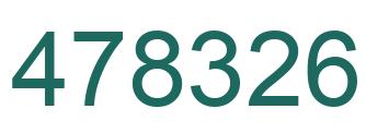 Number 478326 green image