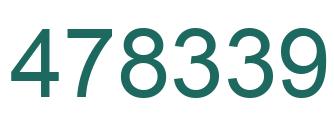 Number 478339 green image