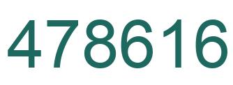 Number 478616 green image