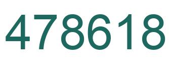 Number 478618 green image