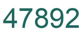 Número 47892 imagen verde