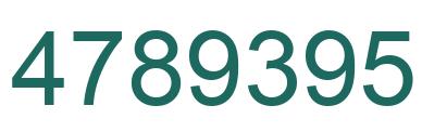 Number 4789395 green image