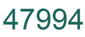 Number 47994 green image