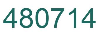 Number 480714 green image