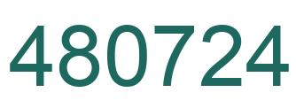 Número 480724 imagen verde