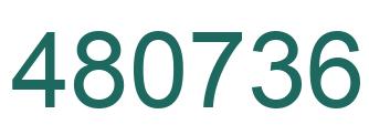 Number 480736 green image
